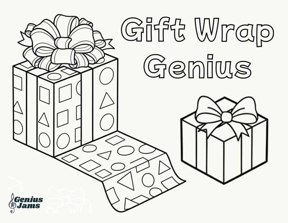 Gift Wrap Genius Coloring Sheet Gift Wrap Genius Coloring Sheet